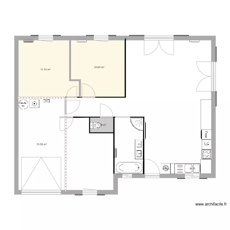 Maison CAMUS 80m 1. Plan de 