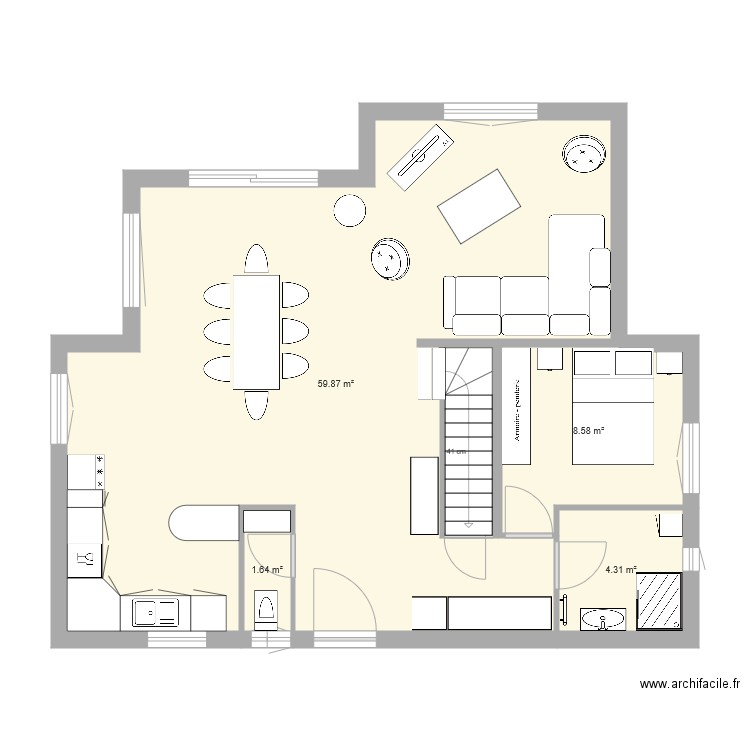 chalet rdc meuble. Plan de 0 pièce et 0 m2