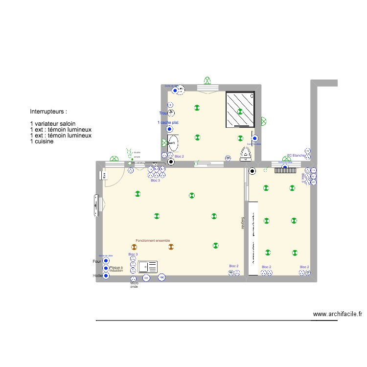 appartement T2 la ciotat  VIERGE. Plan de 3 pièces et 32 m2