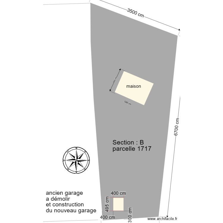 garage belin6. Plan de 2 pièces et 127 m2