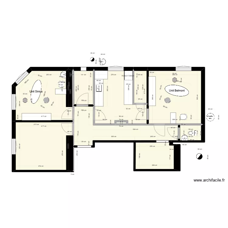 CABINET 4 eme option. Plan de 