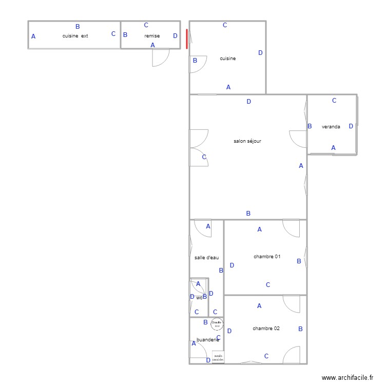 perin PB. Plan de 0 pièce et 0 m2