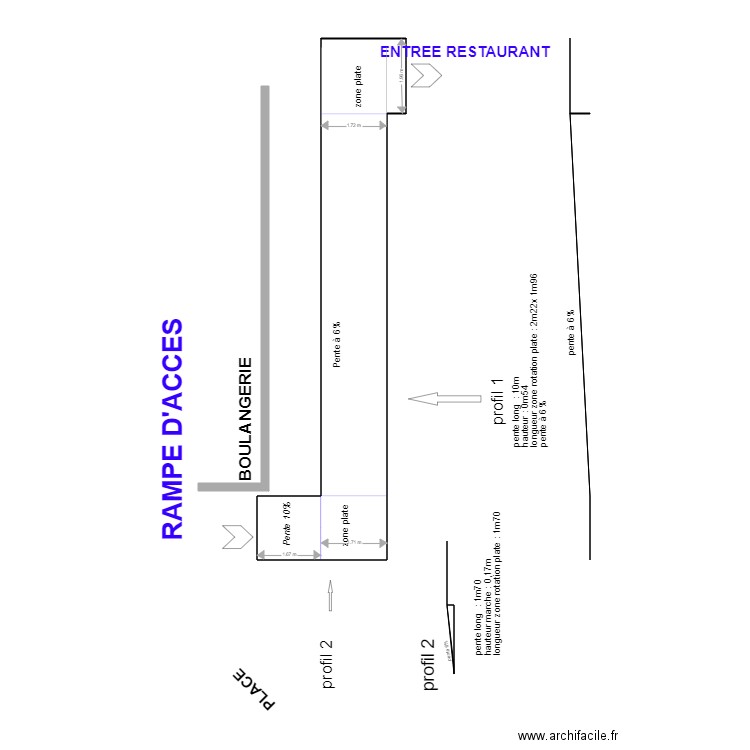 rampe acces lodge 1. Plan de 0 pièce et 0 m2