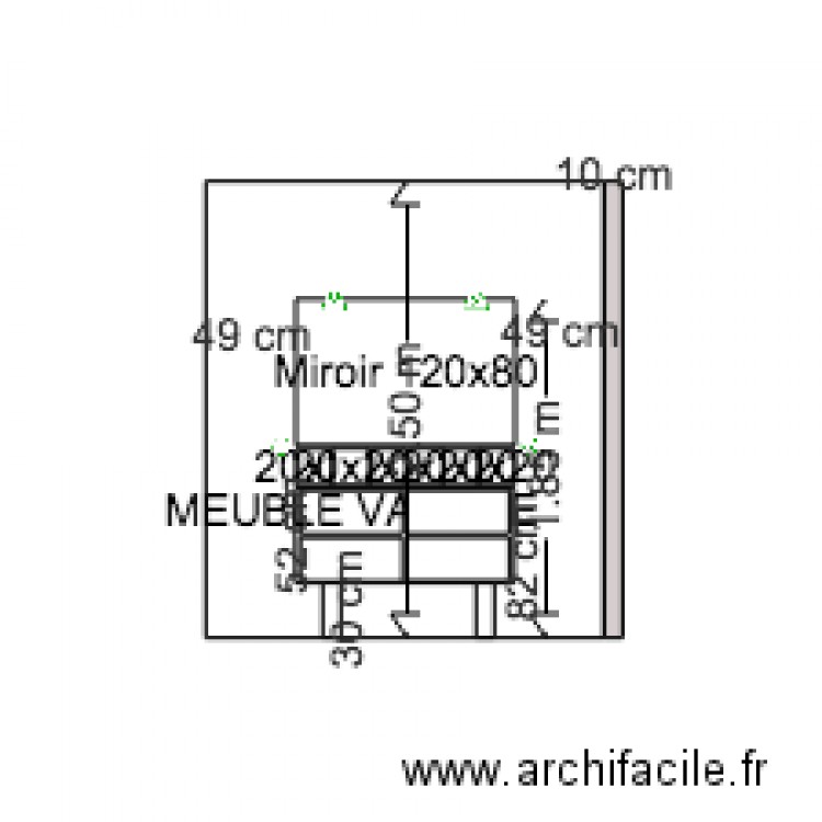 Face vasque sdb. Plan de 0 pièce et 0 m2