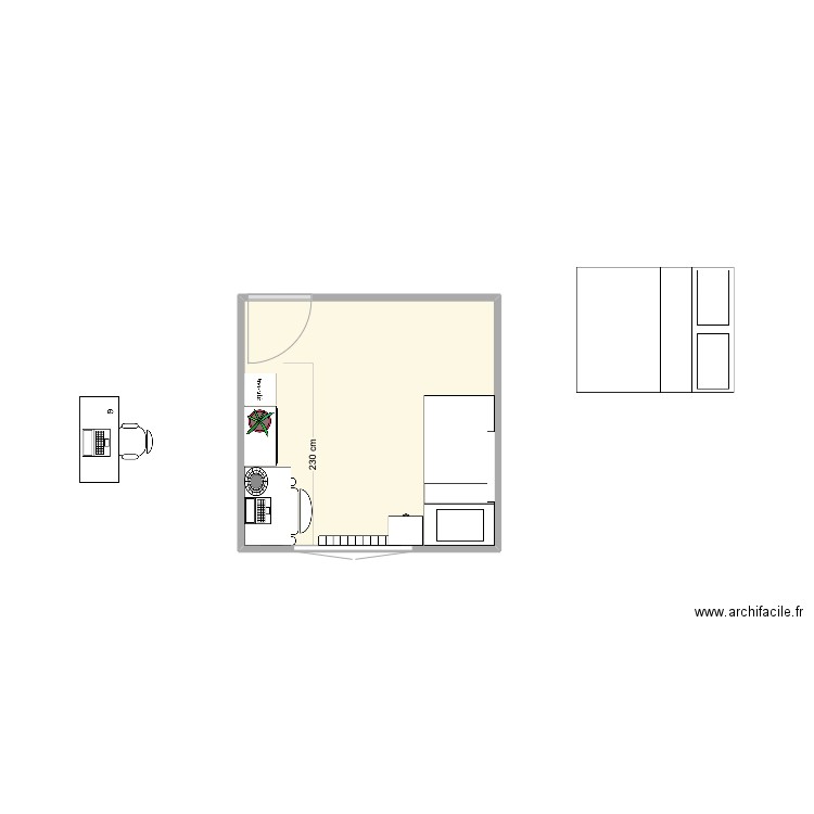 chambre loute 4. Plan de 1 pièce et 10 m2