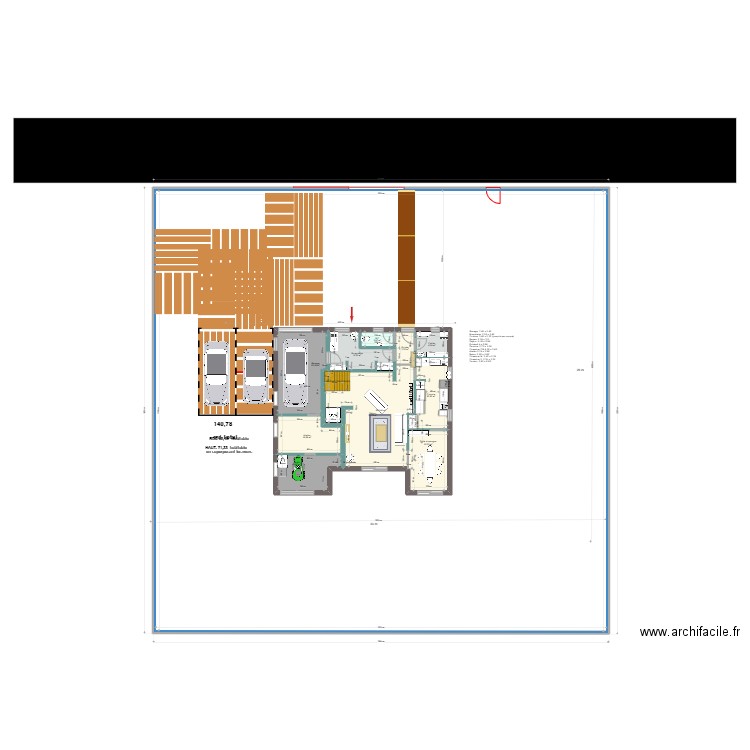 Dream 10/07 modifié. Plan de 19 pièces et 1299 m2