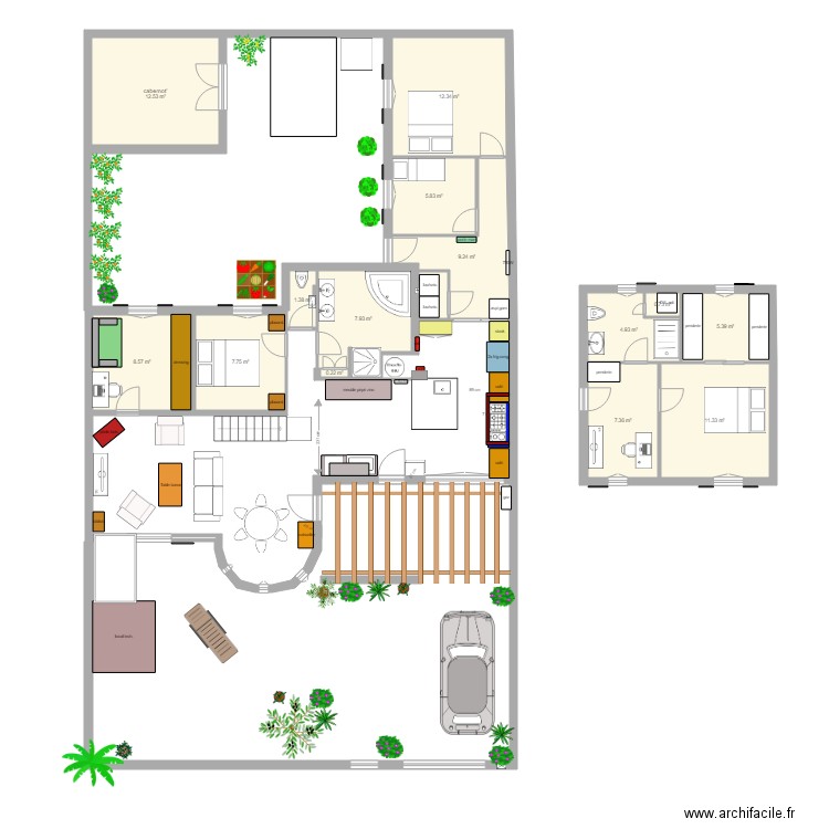 agrandissement maison anniv lola. Plan de 0 pièce et 0 m2