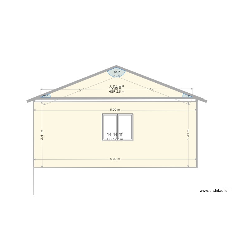 chalet ulmman facade ouest ok. Plan de 0 pièce et 0 m2