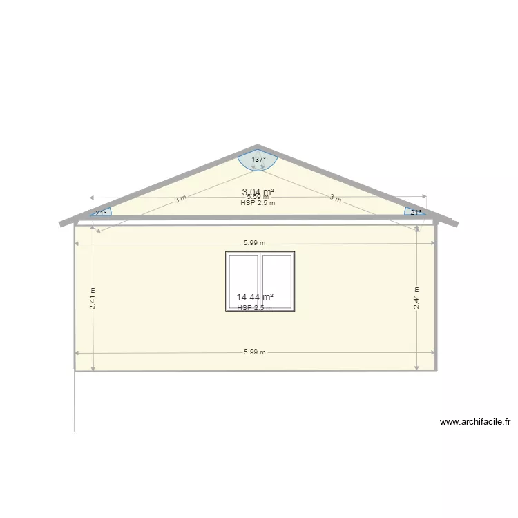 chalet ulmman facade ouest ok. Plan de 
