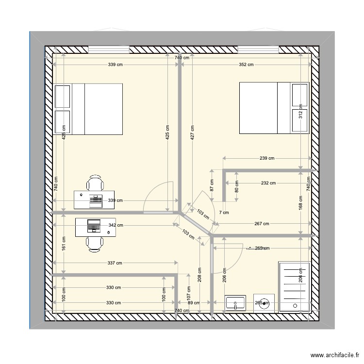 appartement neuf arrière motif. Plan de 0 pièce et 0 m2