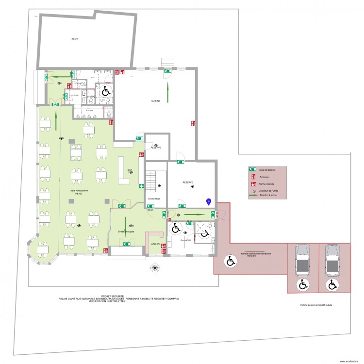 RELAIS DIANE PROJET SECURITE. Plan de 0 pièce et 0 m2