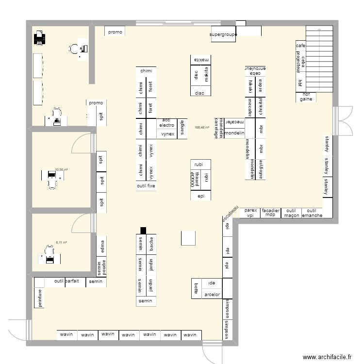 graveson. Plan de 3 pièces et 187 m2