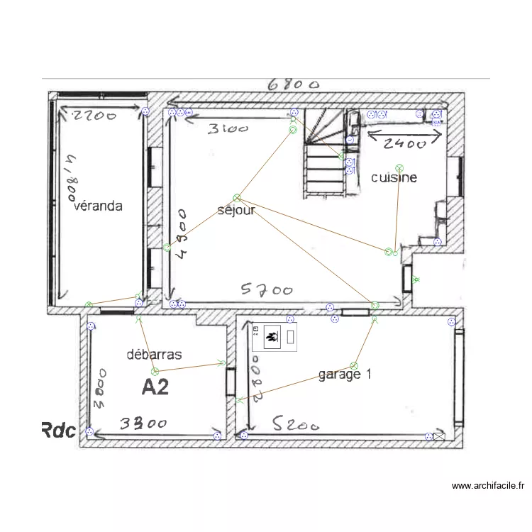 plan rdc &eacute;lectricit&eacute;. Plan de 