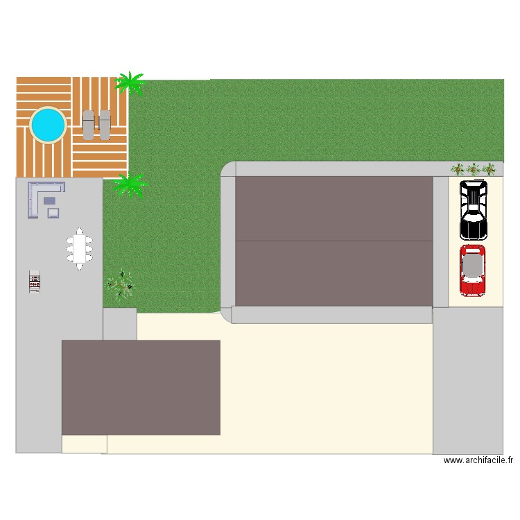 Jardin . Plan de 0 pièce et 0 m2