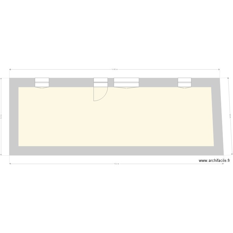 PJ 1. Plan de 1 pièce et 58 m2