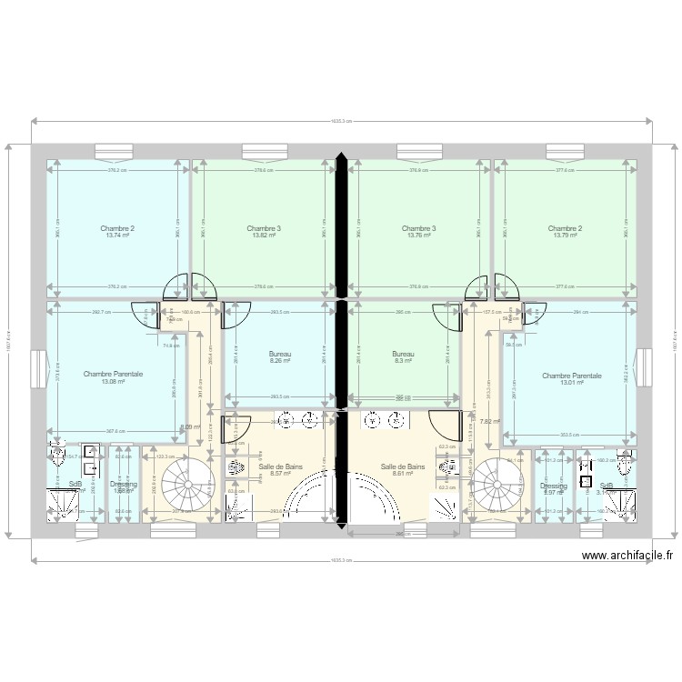 plan immeuble étage1. Plan de 0 pièce et 0 m2