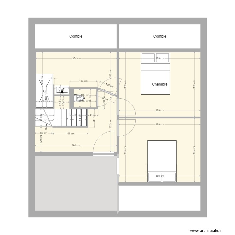 st jean de mont etage sdb 4. Plan de 0 pièce et 0 m2