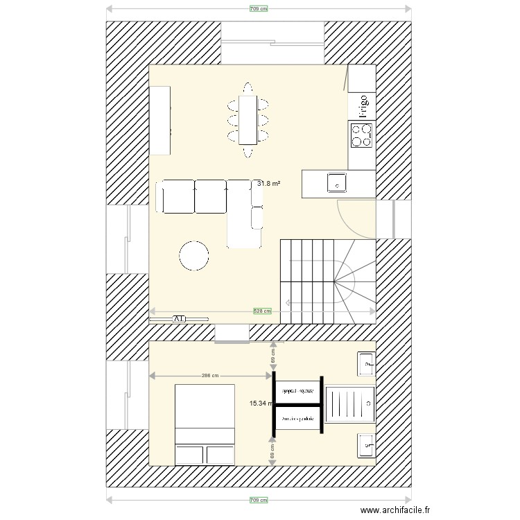 RD CHAUSSE existant. Plan de 0 pièce et 0 m2