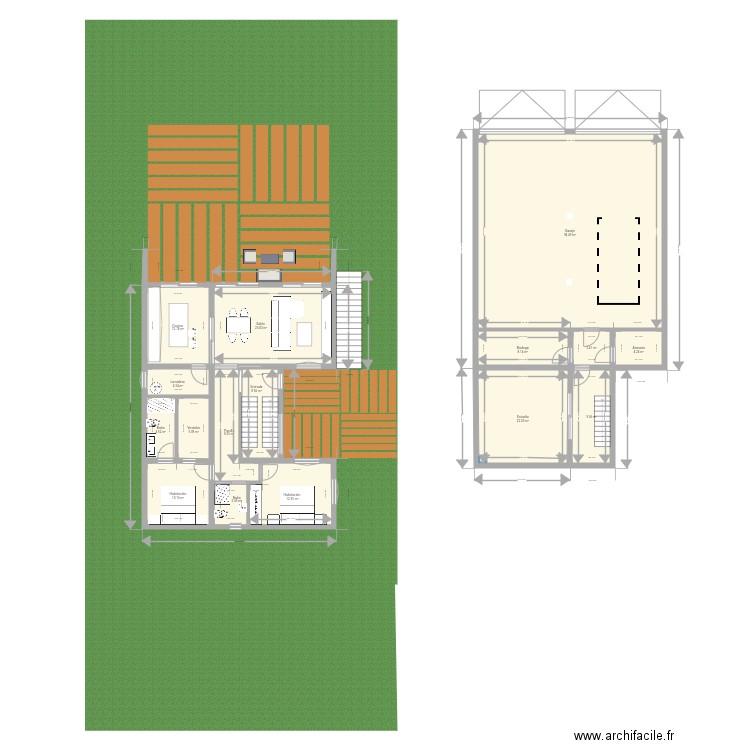 casa. Plan de 0 pièce et 0 m2