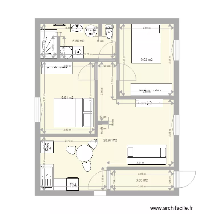Appart Grange Juin 2017. Plan de 