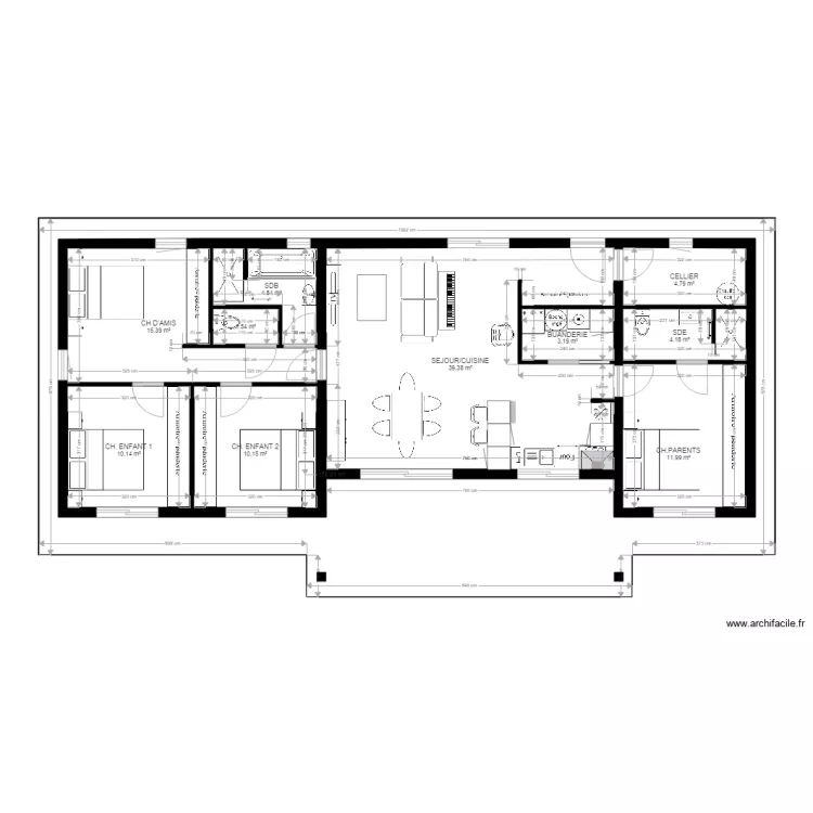 gastes final 105m2. Plan de 