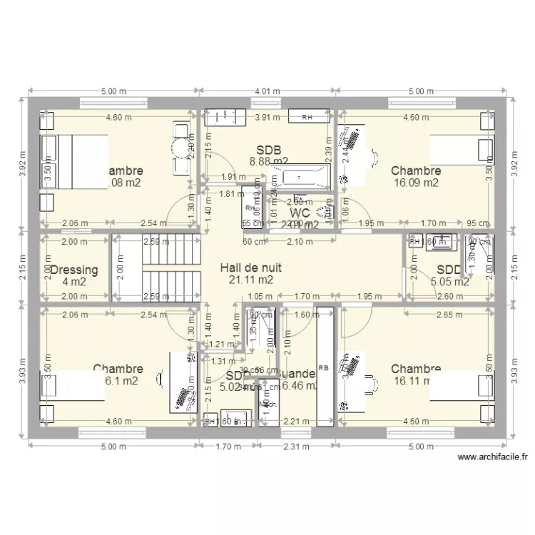 Maison Etage 26 10x14. Plan de 