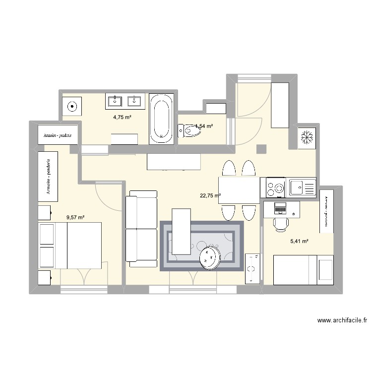 Clichy 2. Plan de 0 pièce et 0 m2