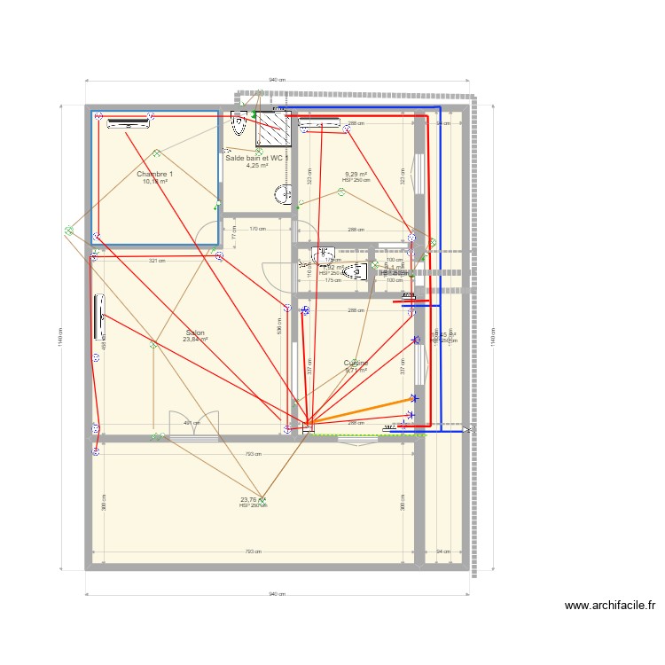 P OK. Plan de 0 pièce et 0 m2
