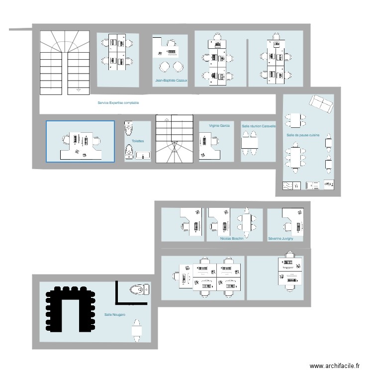 2ème étage et 1er étage. Plan de 0 pièce et 0 m2