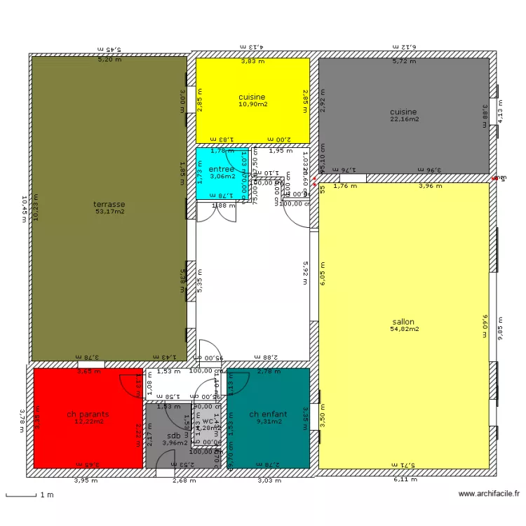 plant maison avant travaux. Plan de 