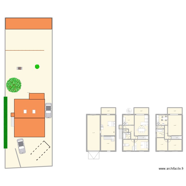 Maison Conflans Toitures. Plan de 24 pièces et 713 m2