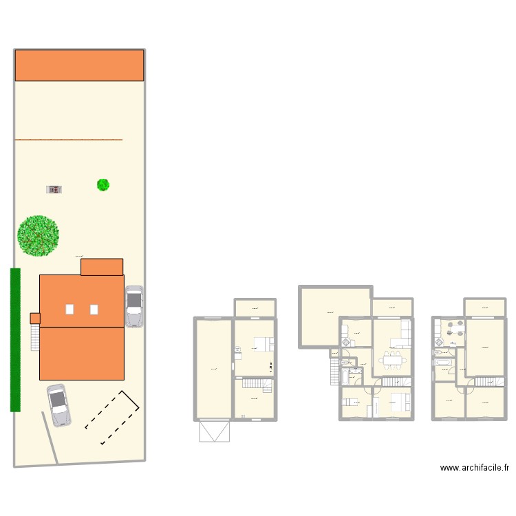 Maison Conflans Toitures. Plan de 24 pièces et 713 m2