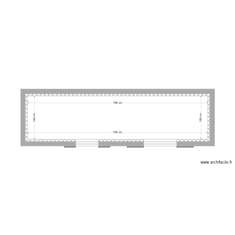 pool house. Plan de 1 pièce et 15 m2