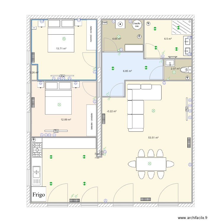 Besson Plan surface plan elec prise et interupteur 30 04. Plan de 0 pièce et 0 m2