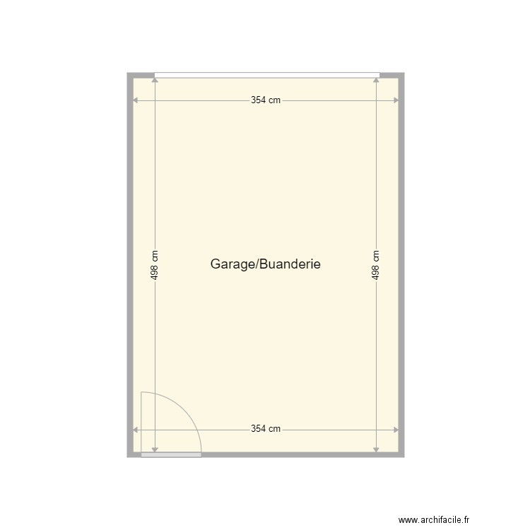 plan garage Grosbois. Plan de 1 pièce et 18 m2