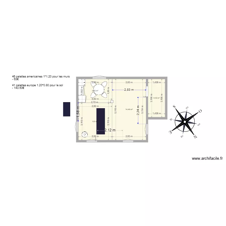 atelier termin&eacute;. Plan de 
