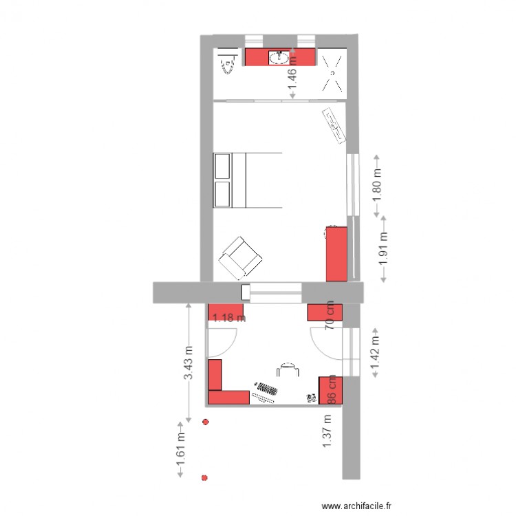  PLAN  BON AMENAGEMENT CHAMBRE hors salon. Plan de 0 pièce et 0 m2