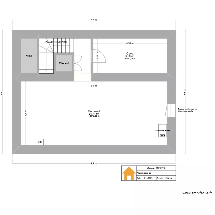 Sous-Sol. Plan de Sous-Sol. Plan de