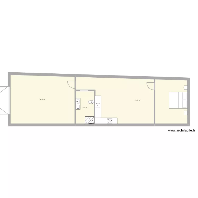 fuentes22. Plan de 3 pièces et 95 m²