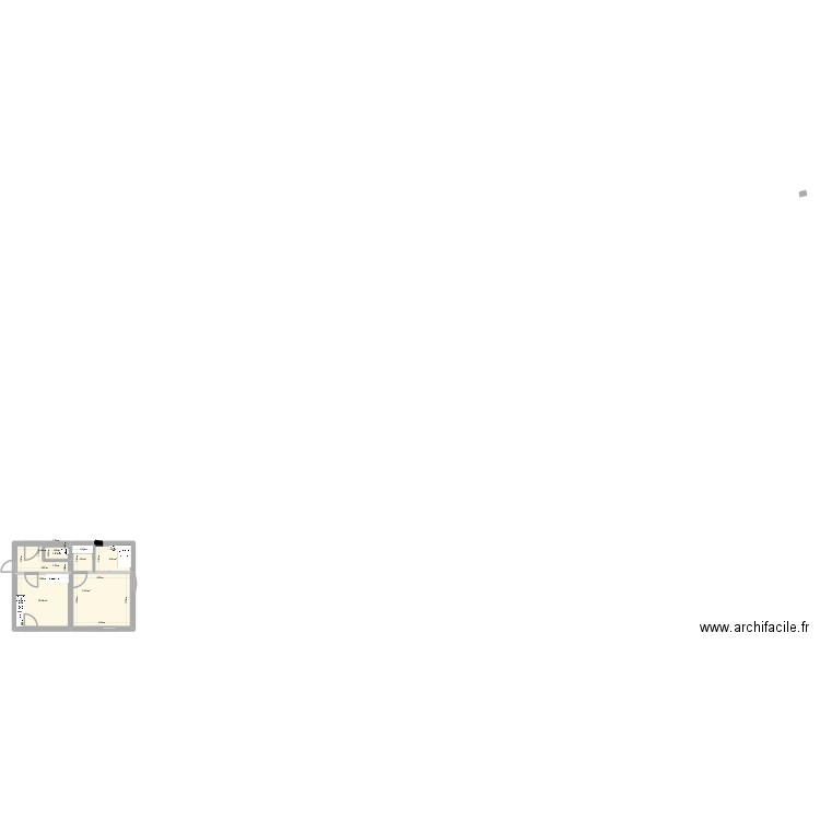 EXTENSION 1. Plan de 5 pièces et 42 m2