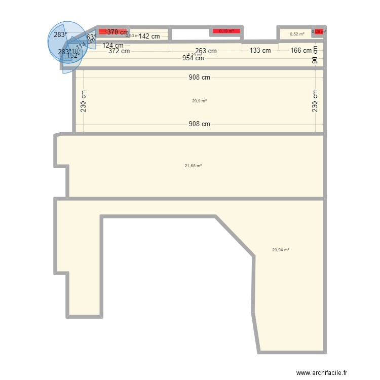 COULOIR SANITAIRE H/F. Plan de 9 pièces et 77 m2