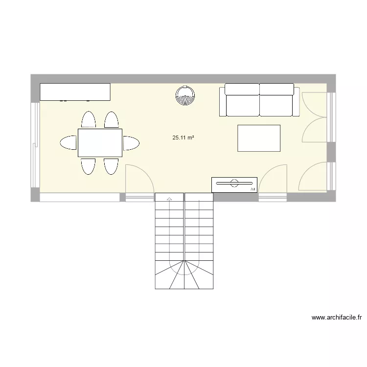 s&eacute;jour maison. Plan de 