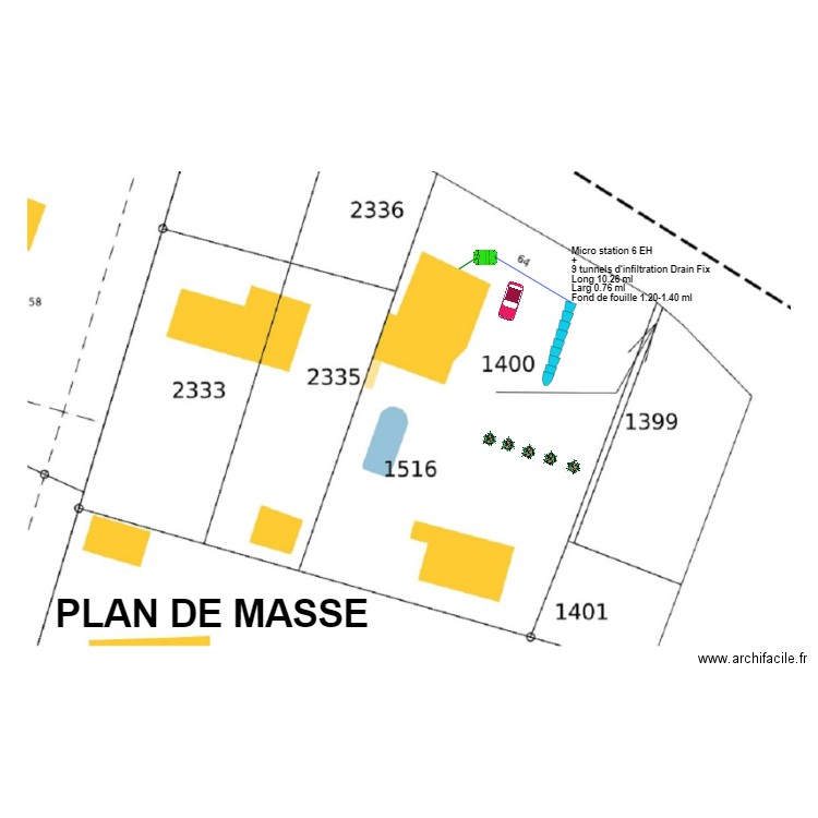 touzet. Plan de 0 pièce et 0 m2