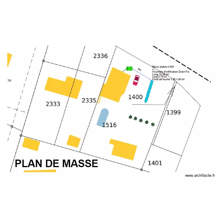 touzet. Plan de 
