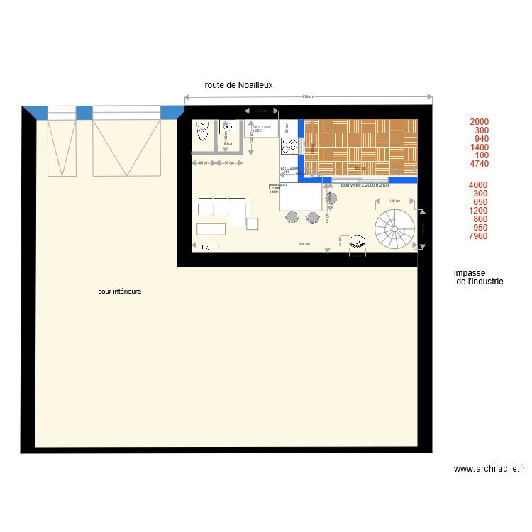 CAILLOUX ETAGE . Plan de 0 pièce et 0 m2