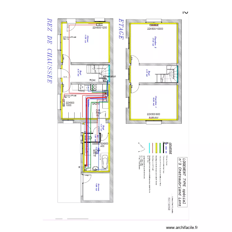 3 chateaubriand lens chauffage sanitaire AAE. Plan de 