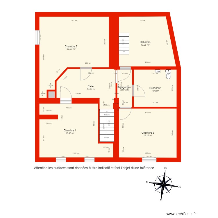 BI 3826 étage côté. Plan de 0 pièce et 0 m2