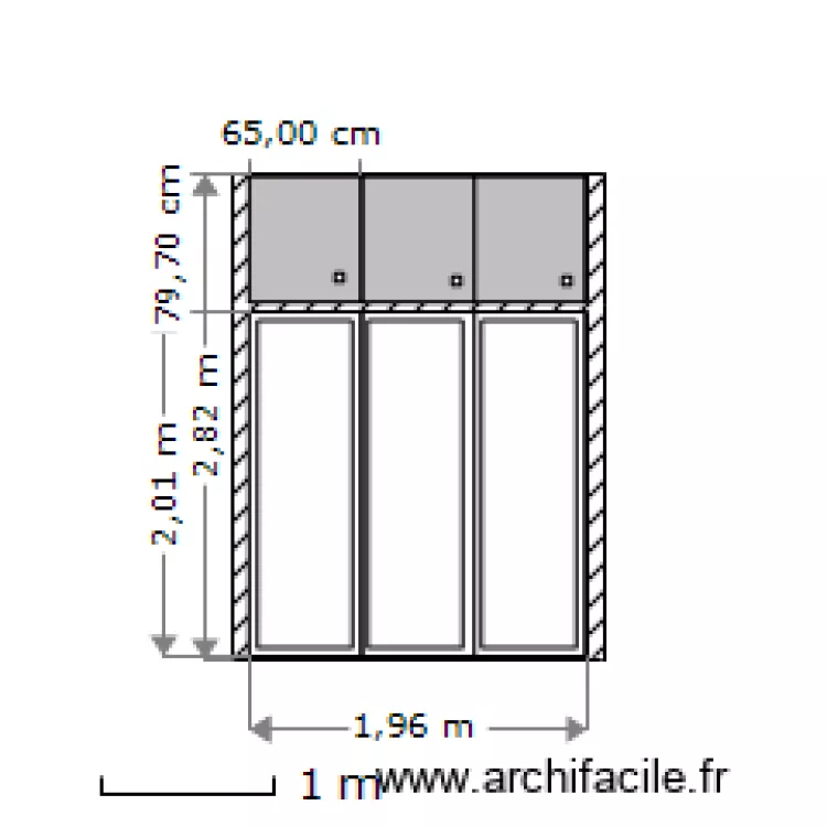 Placard chambre avec portes 2. Plan de Placard chambre avec portes 2. Plan de