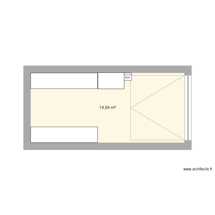 Garage. Plan de 1 pièce et 15 m2