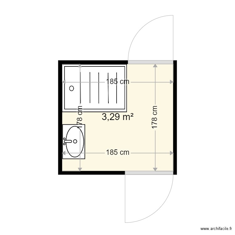 MANIER NICOLAS . Plan de 1 pièce et 3 m2